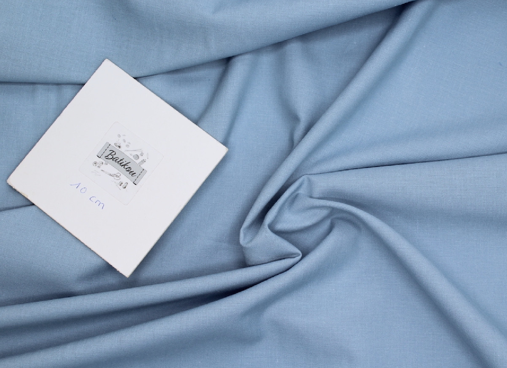 Popeline de coton douce qualité SWEET coloris uni bleu porcelaine