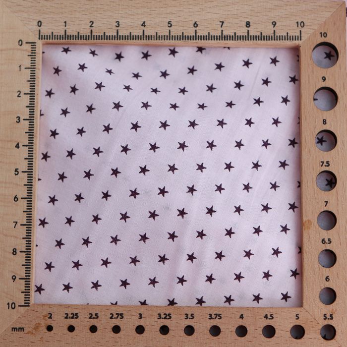 Frou-frou / Batiste de coton imprimé petites étoiles rose