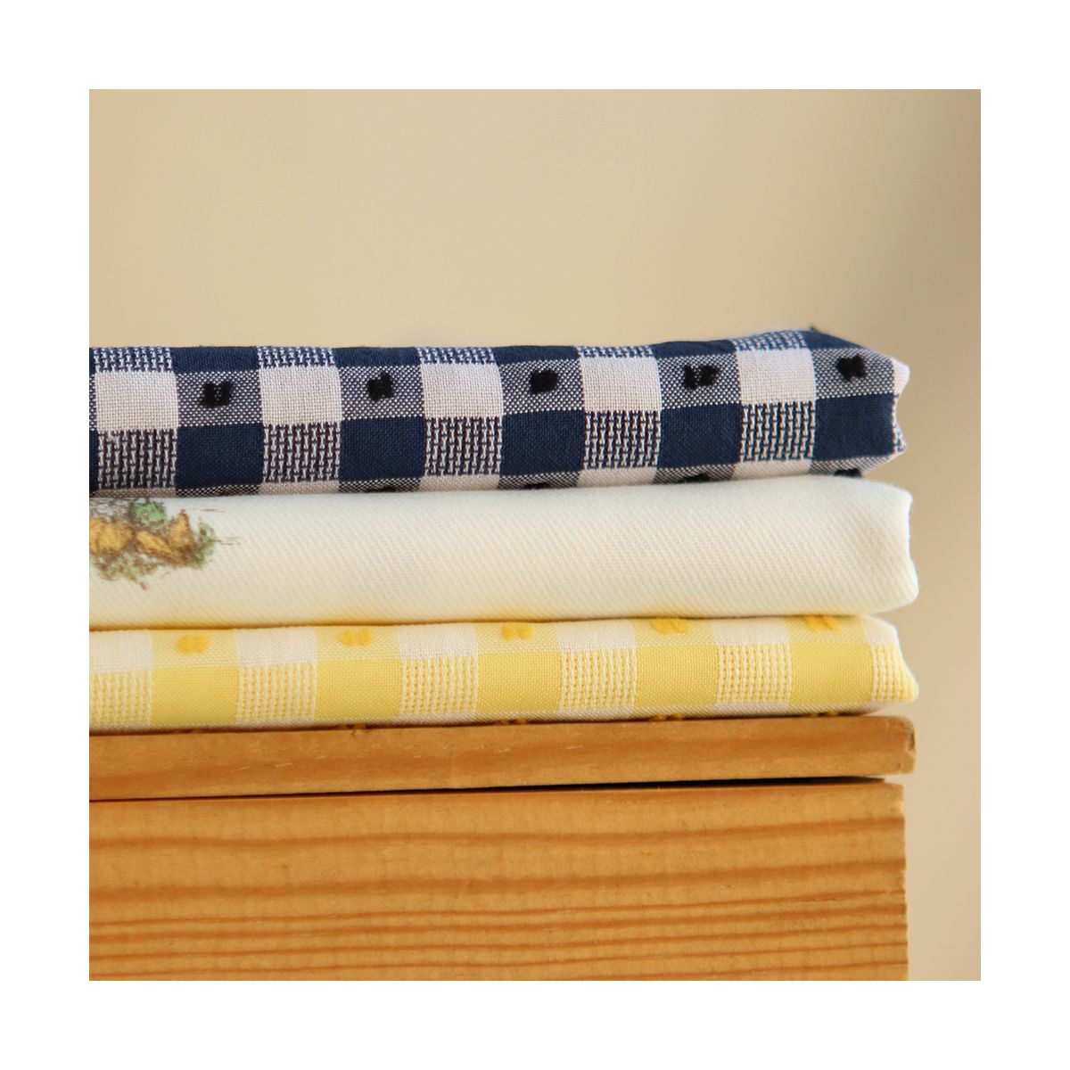 Vichy plumetis de coton et viscose coloris bleu marine