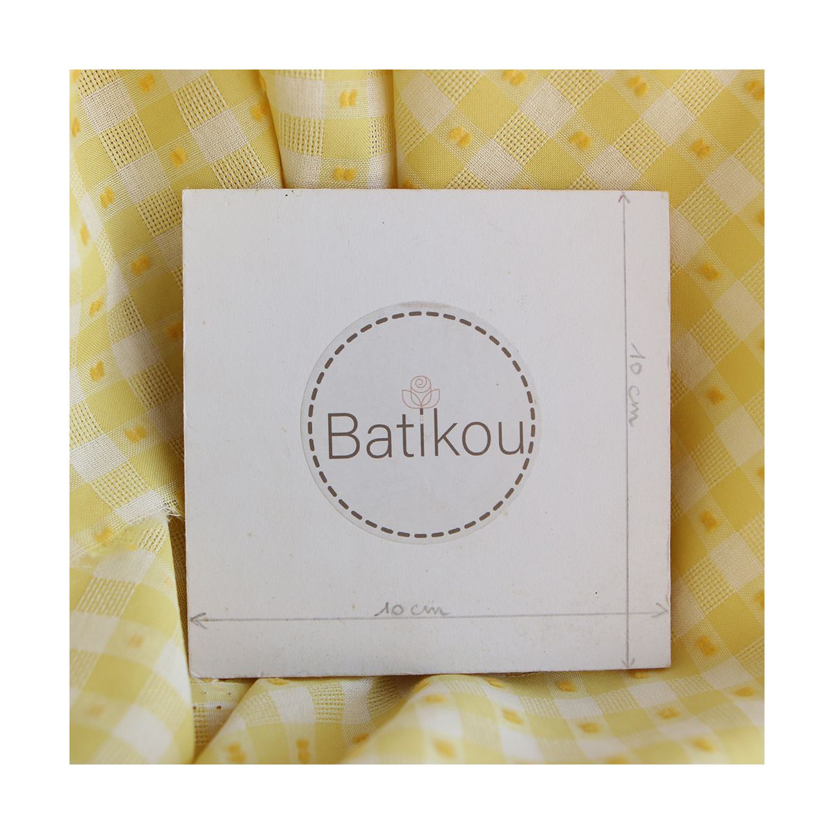 Vichy plumetis de coton et viscose coloris jaune