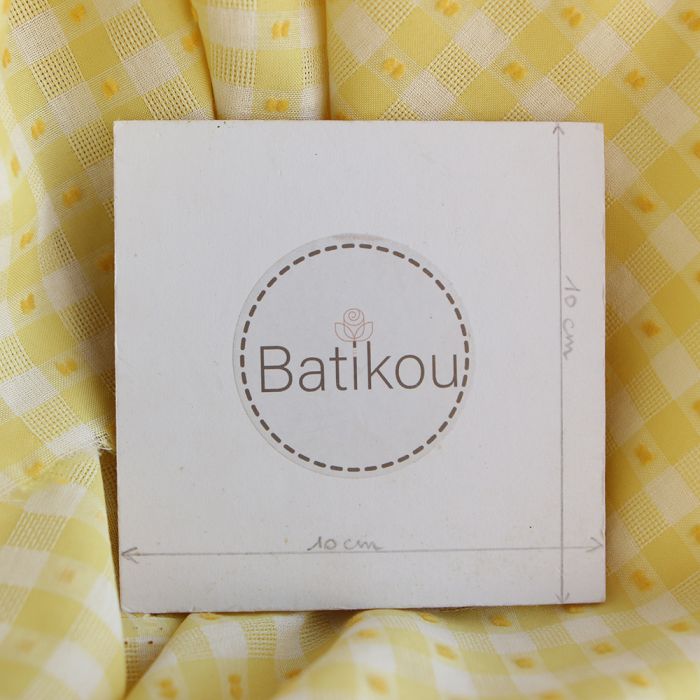 Vichy plumetis de coton et viscose coloris jaune