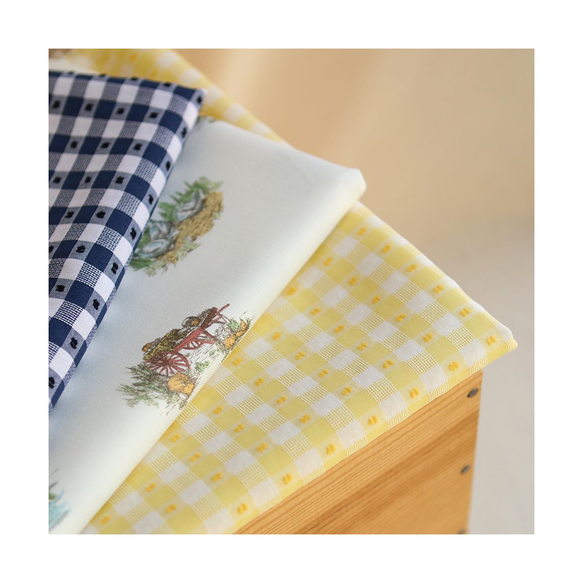 Vichy plumetis de coton et viscose coloris jaune