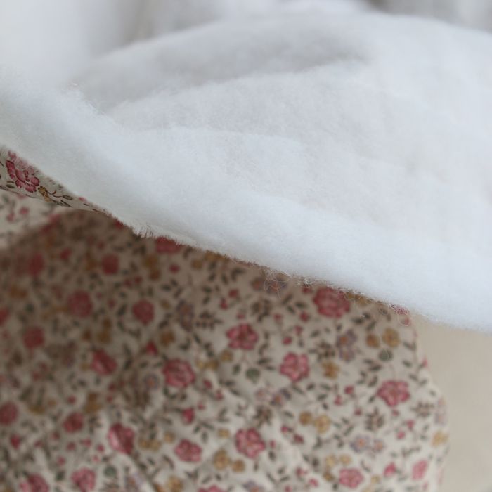Margaret - Matelassé velours milleraie imprimé fleuri Made in France