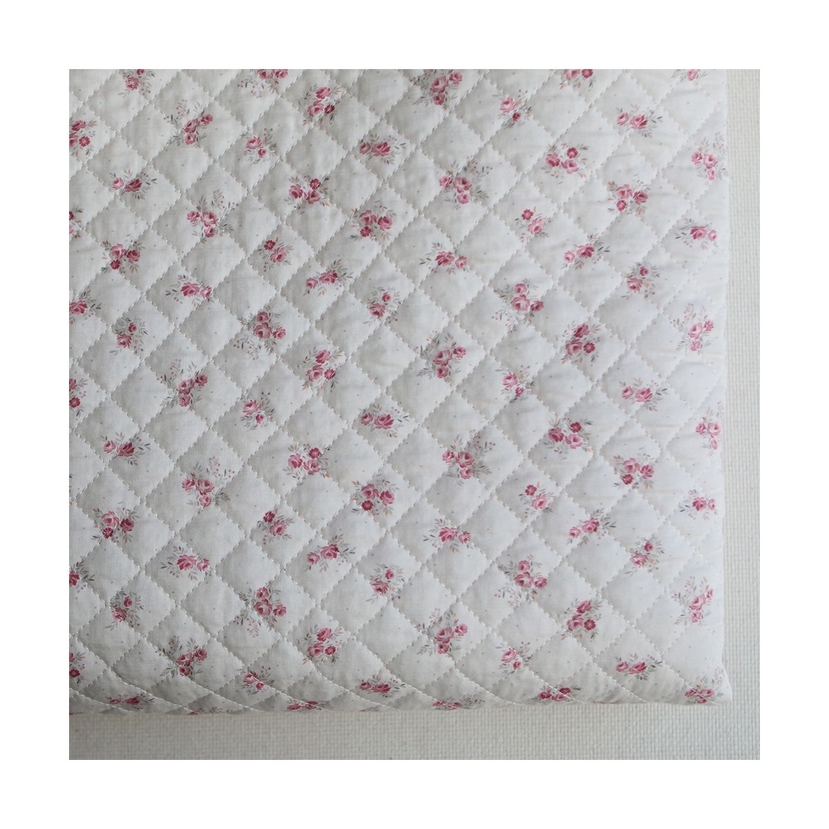 copie de Margaret - Matelassé velours milleraie imprimé fleuri Made in France