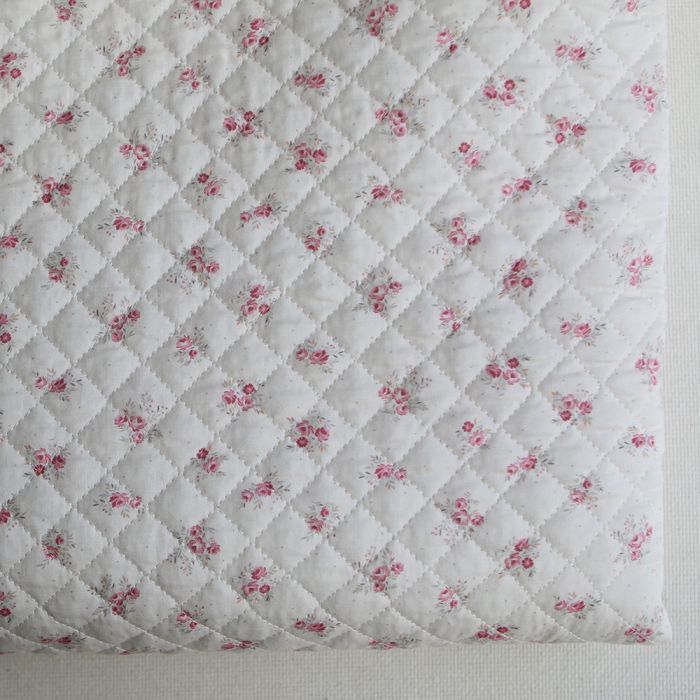 copie de Margaret - Matelassé velours milleraie imprimé fleuri Made in France