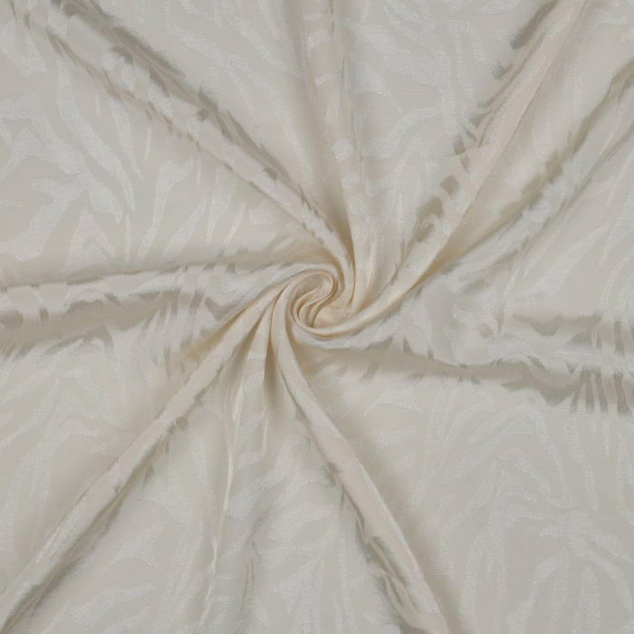 Janelle - Viscose tissage jacquard zèbre écru