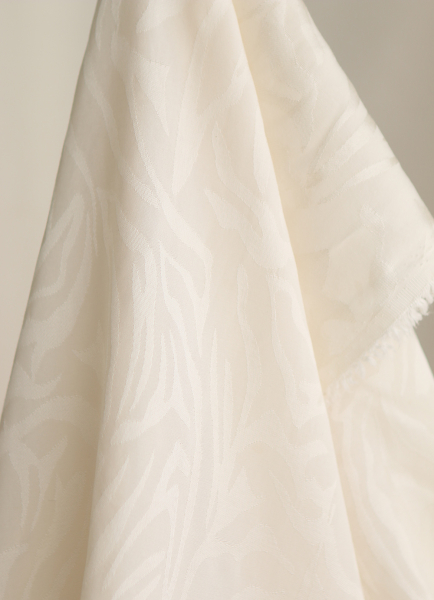 Janelle - Viscose tissage jacquard zèbre écru 2