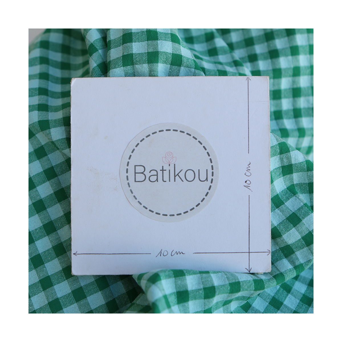 Seersucker / Coton gaufré vichy 6mm diabolo menthe