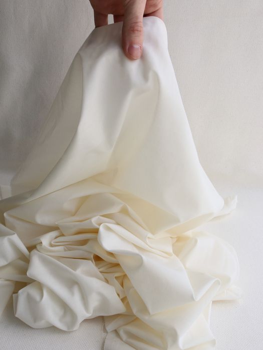 Voile de coton organique uni coloris écru