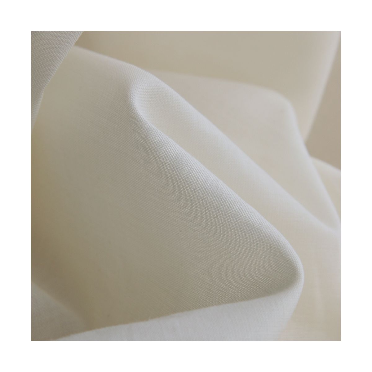 Voile de coton organique uni coloris écru