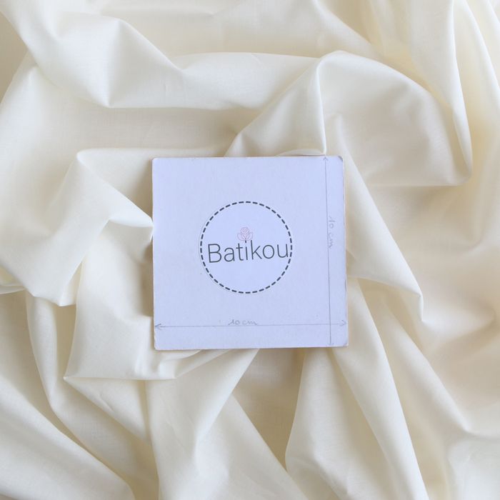 Voile de coton organique uni coloris écru