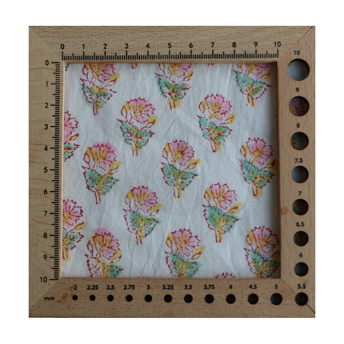 Nalini B - Tissu indien en coton imprimé main Hand Block Artisanal