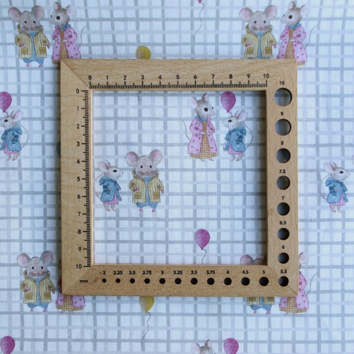 Popeline de coton BIO quadrillage gris et souris