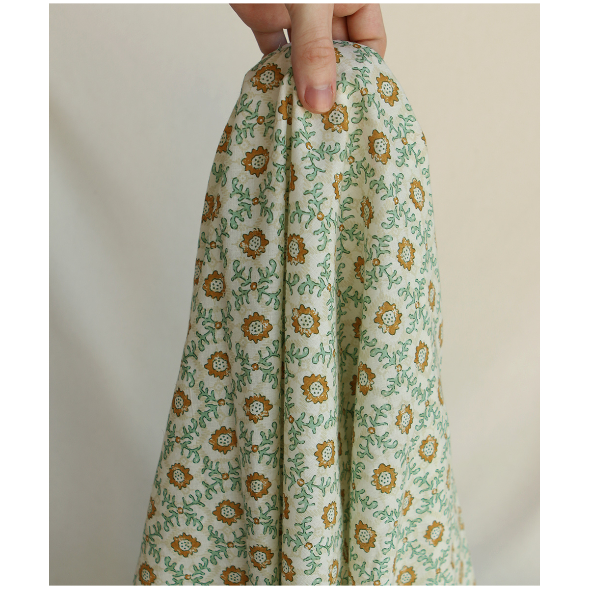 Jivan B - Tissu indien coton hand block traditionnel