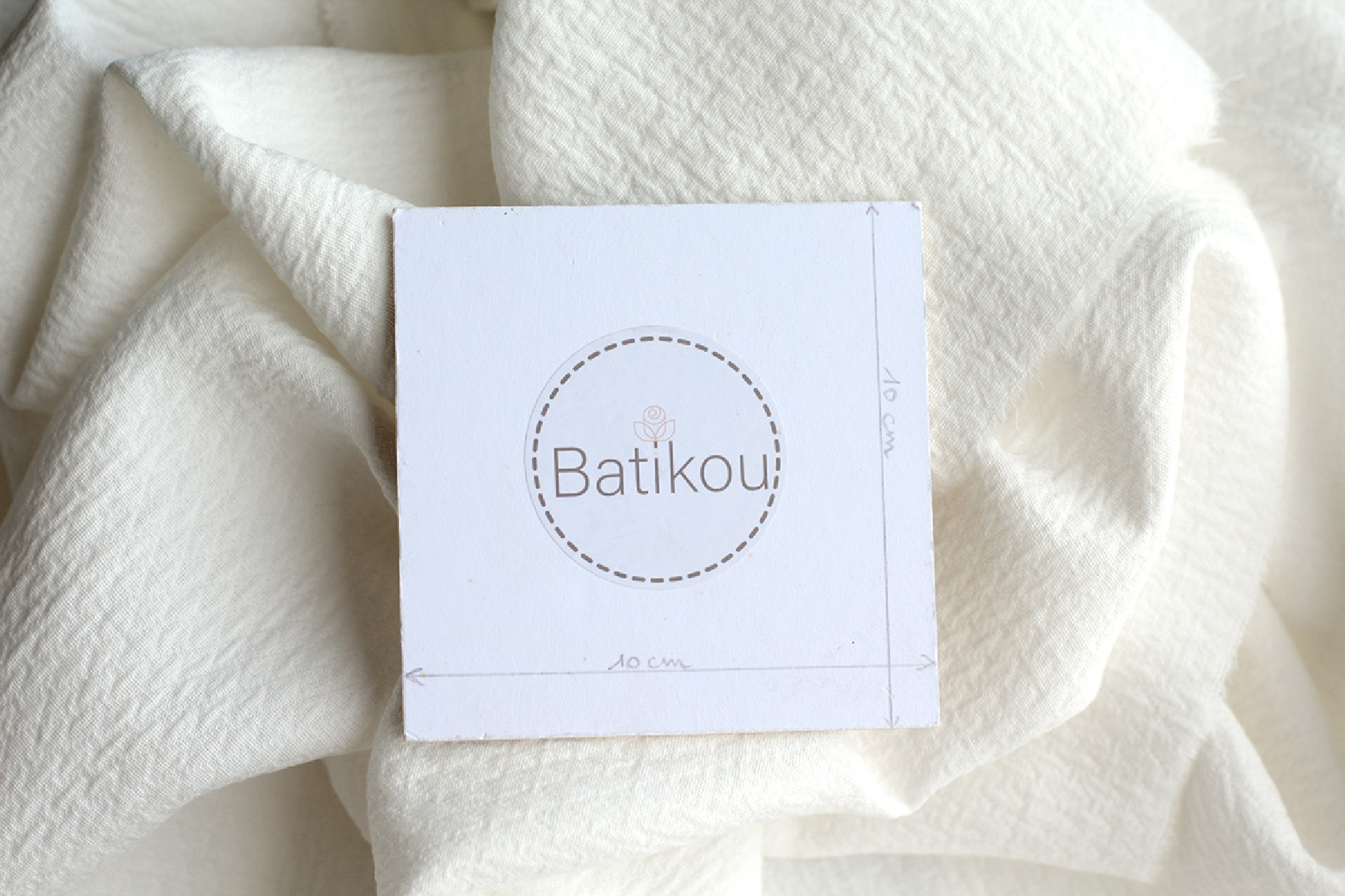 copy of BAYA - Double de coton texturée losanges coloris écru