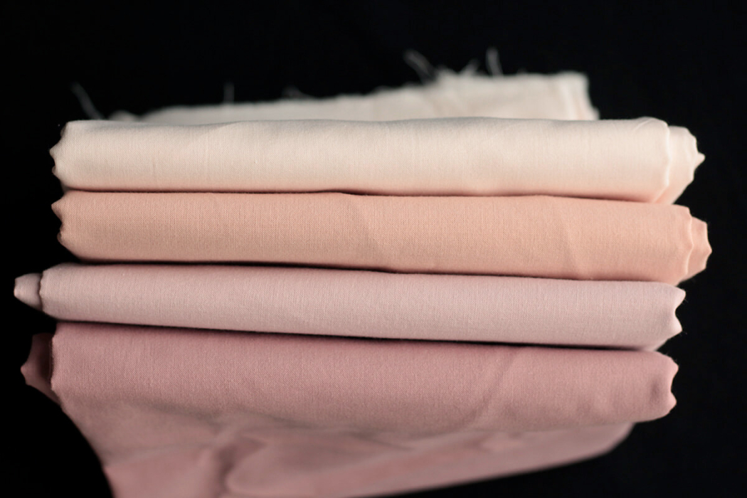 Popeline coton douce qualité SWEET coloris uni rose nude