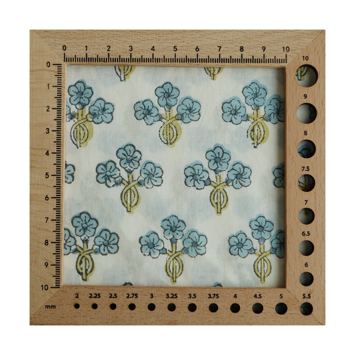 Reva - Tissu indien en coton imprimé main Hand Block Artisanal