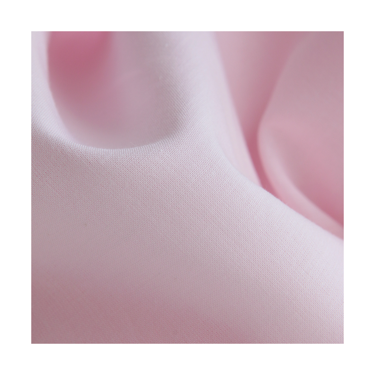 Tissu Coton voile uni pour doublure BIO organique rose doux