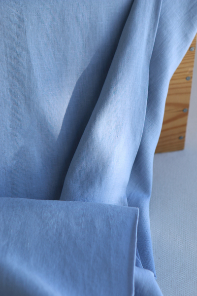 Lin lavé fin coloris Bleu clair 2