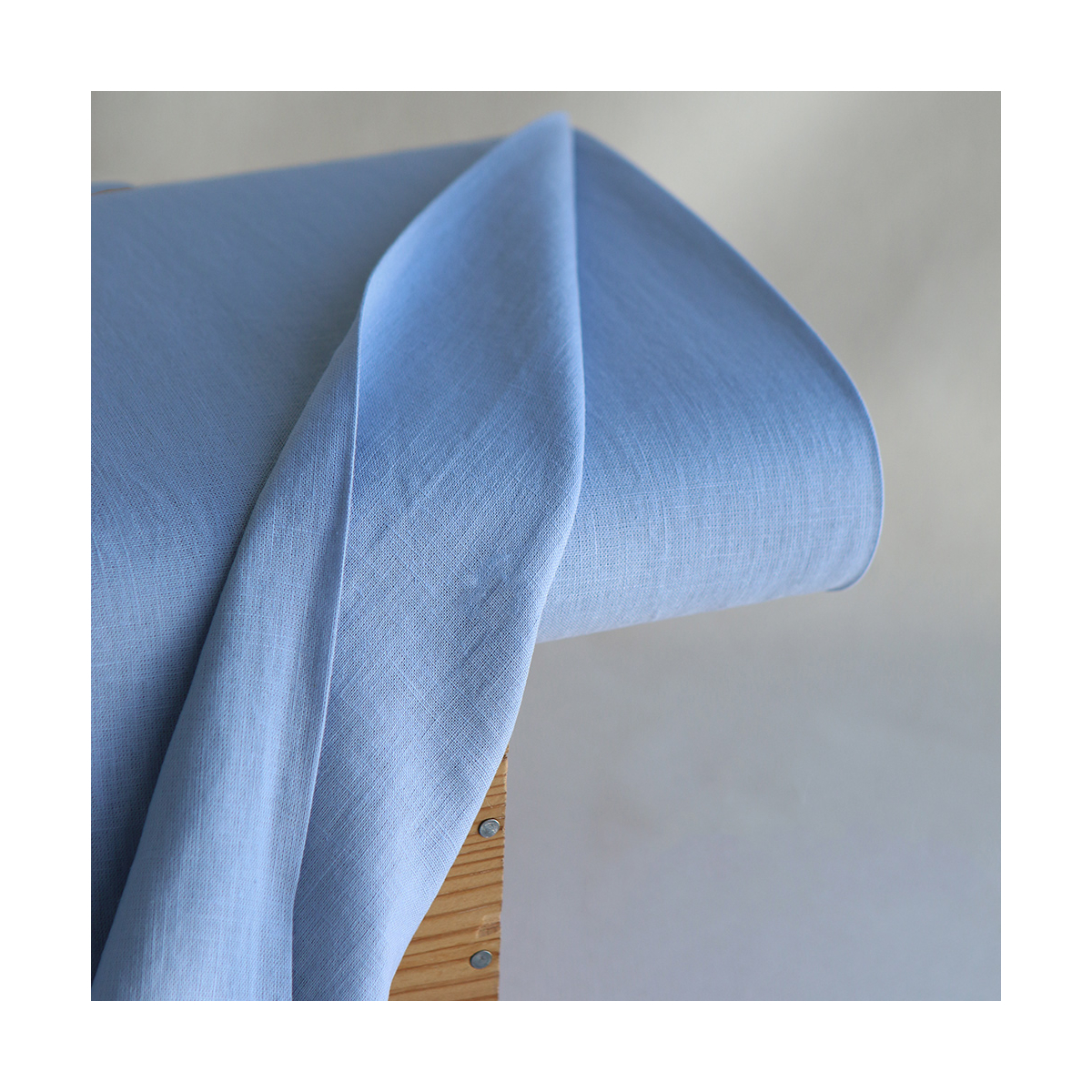 Lin lavé fin coloris Bleu clair