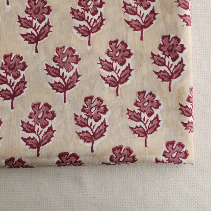 Diya B - Tissu indien coton hand block traditionnel
