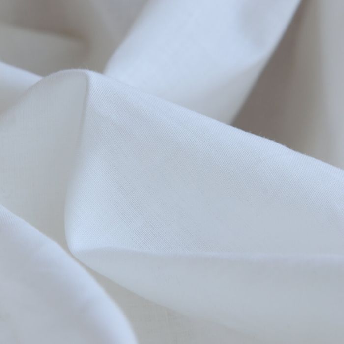 Voile de coton organique uni coloris blanc ivoire