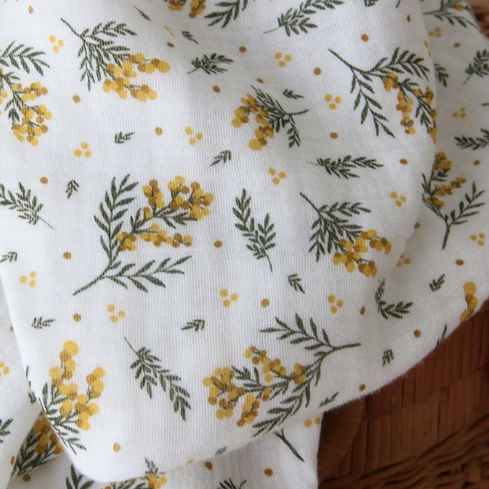 Mimosa - Double gaze de coton BIO motif exclusif
