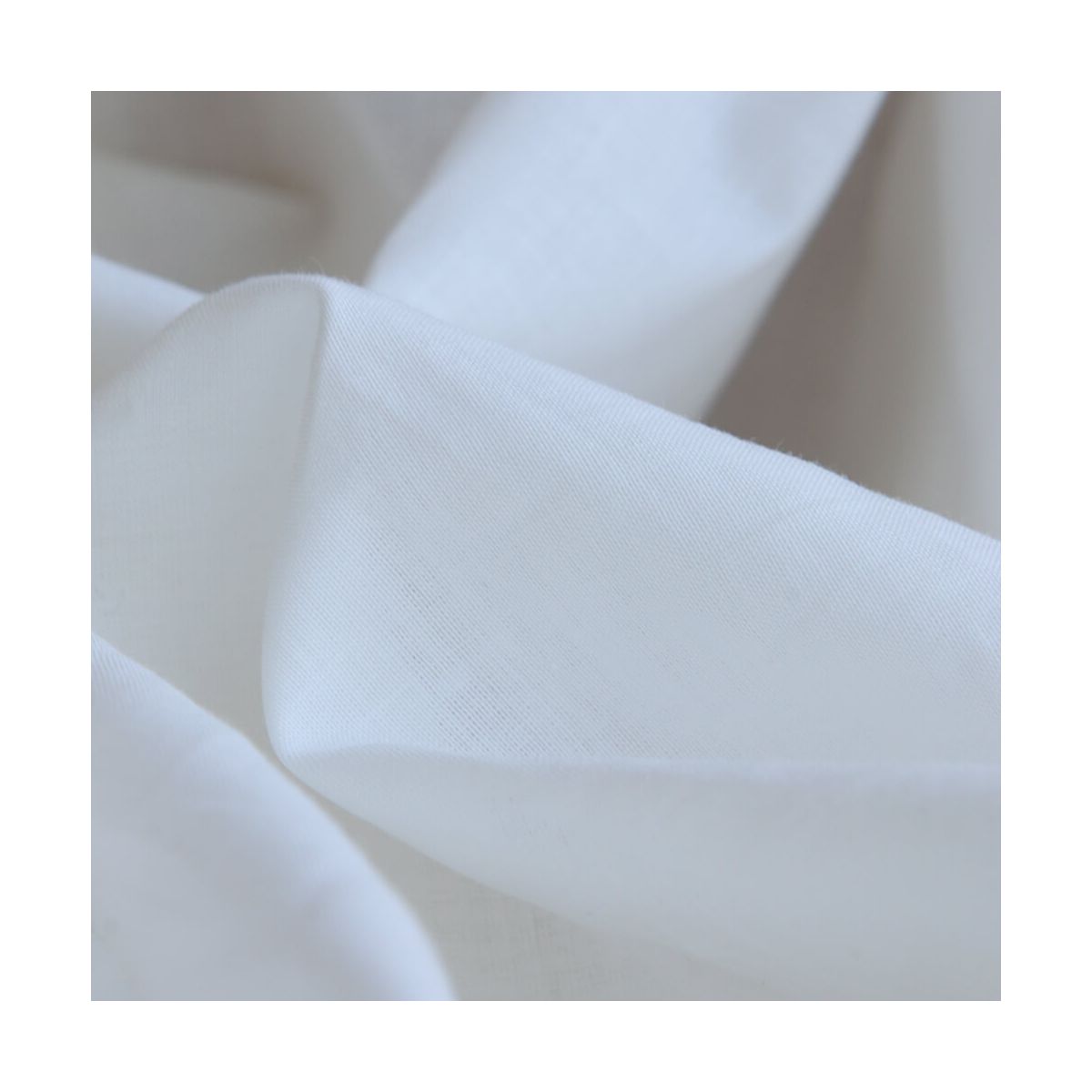 Voile de coton organique uni coloris blanc ivoire