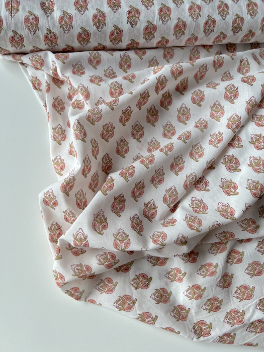 Tissu indien coton hand block traditionnel Qualité Oeko-tex - 5