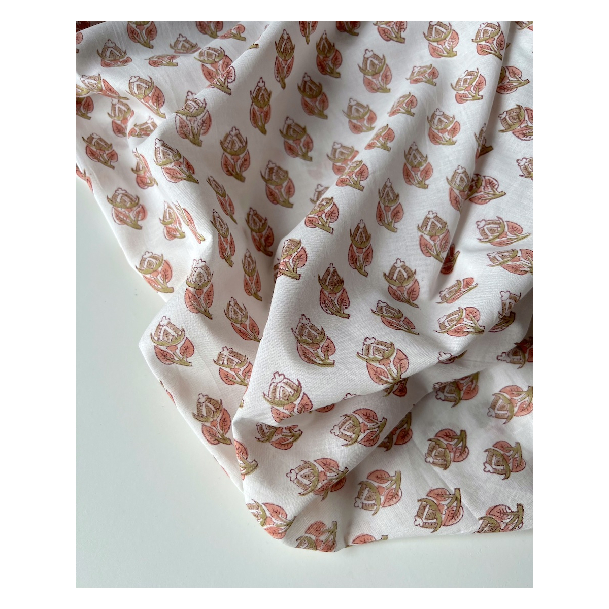 Tissu indien coton hand block traditionnel Qualité Oeko-tex - 6