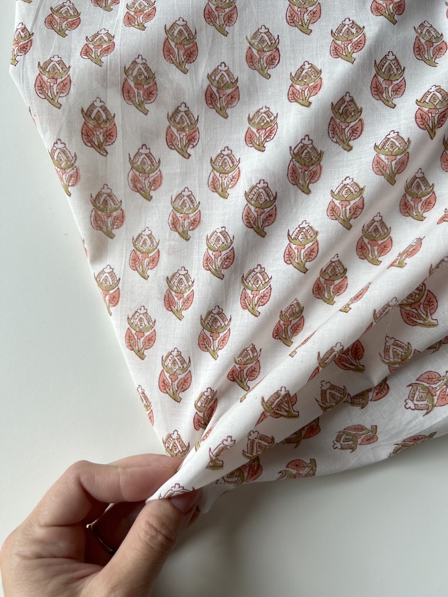 Tissu indien coton hand block traditionnel Qualité Oeko-tex - 7
