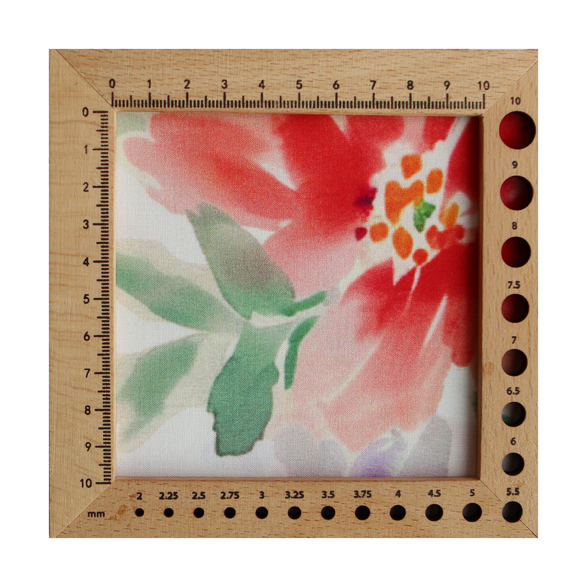 Aurélie - Viscose Ecovero imprimé fleuri corail et vert