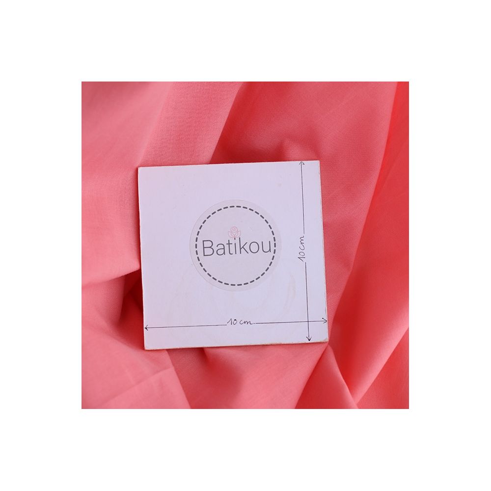 Voile de coton organique uni coloris pêche melba