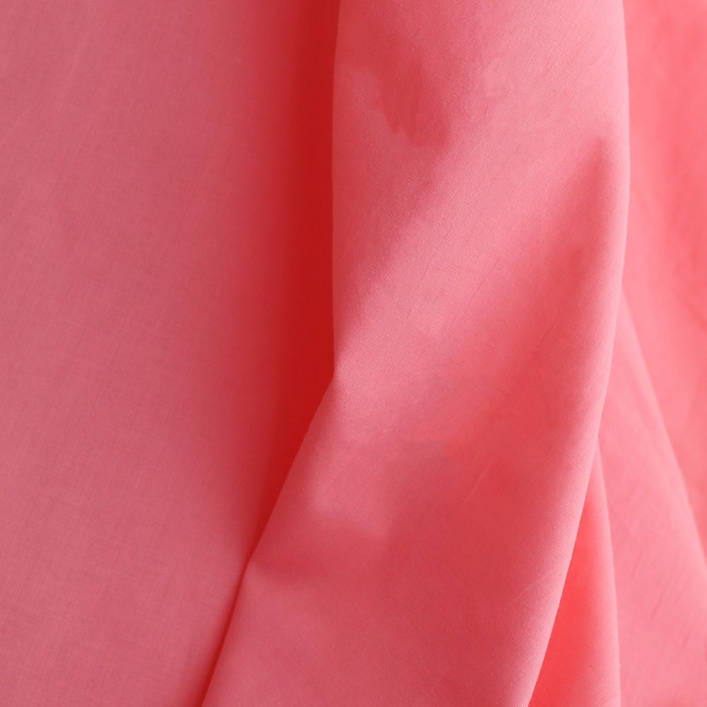 Voile de coton organique uni coloris pêche melba