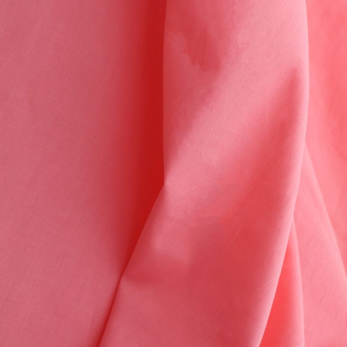 Voile de coton organique uni coloris pêche melba