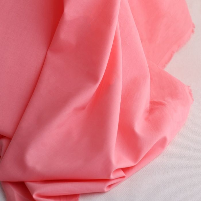 Voile de coton organique uni coloris pêche melba