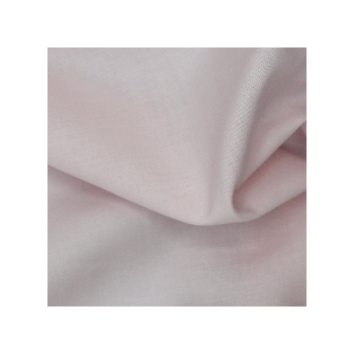 Voile de coton organique uni coloris rose poudré Tissus issus de l'agriculture biologique  - 1