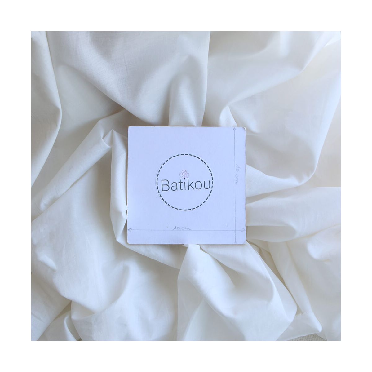 Voile de coton organique uni coloris blanc ivoire
