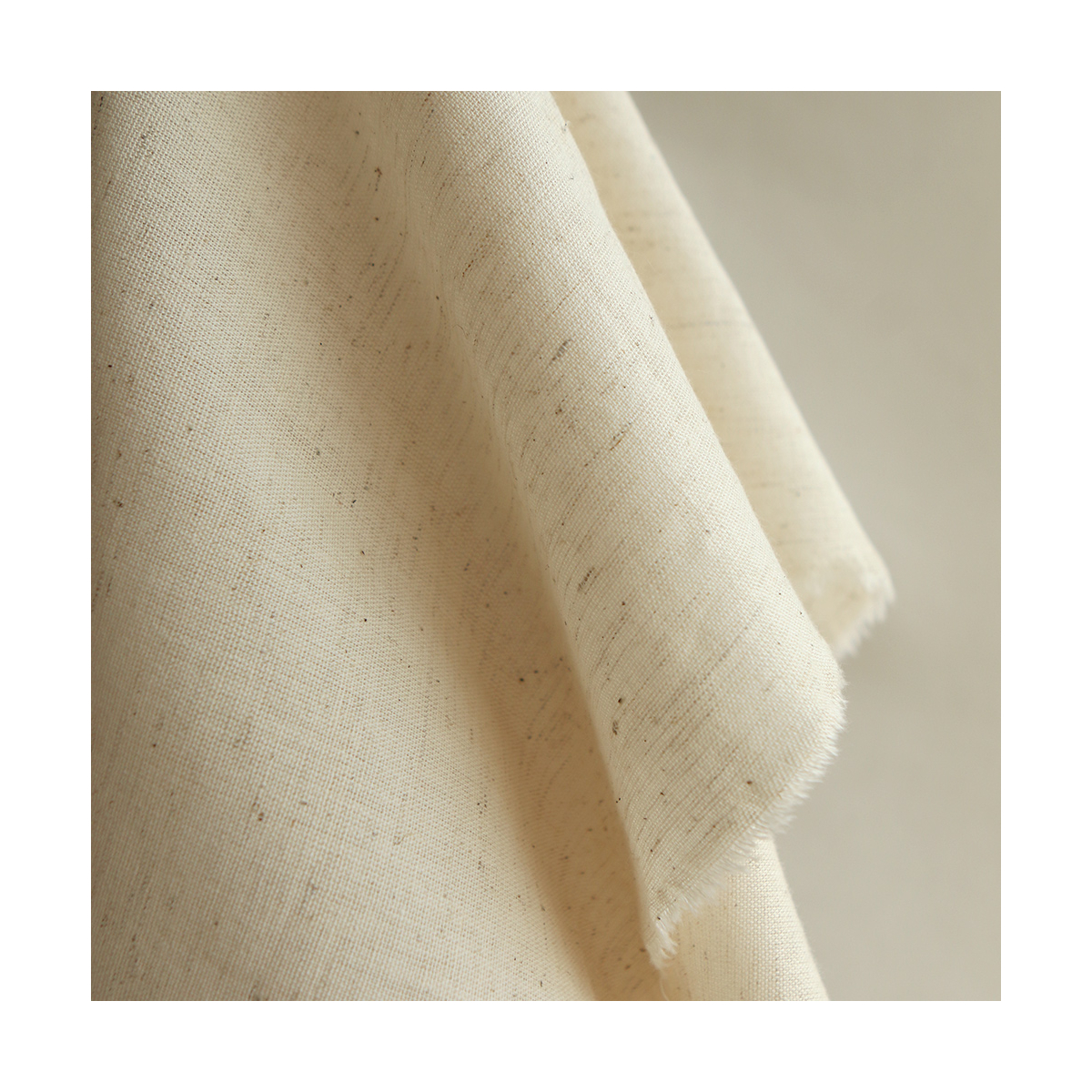 Riya uni - Tissu indien coton effet lin naturel chiné