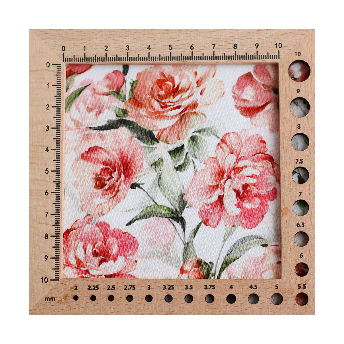 copy of Jersey coton à motif fleuri rose