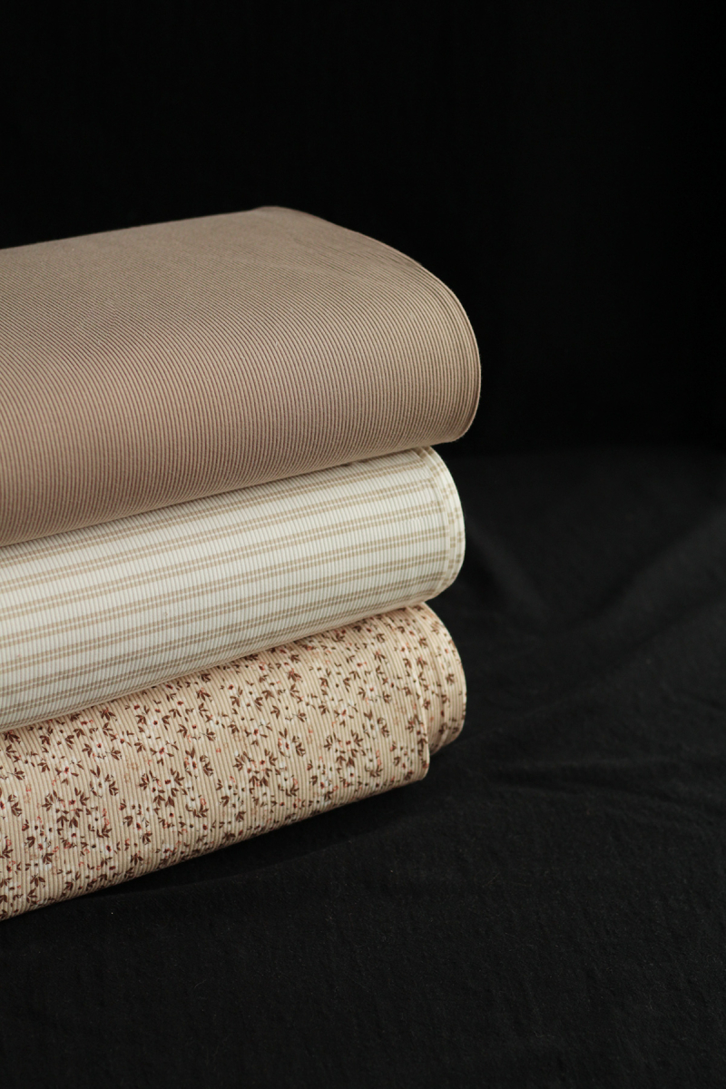 copy of Jersey coton côtes fines à motifs graou beige