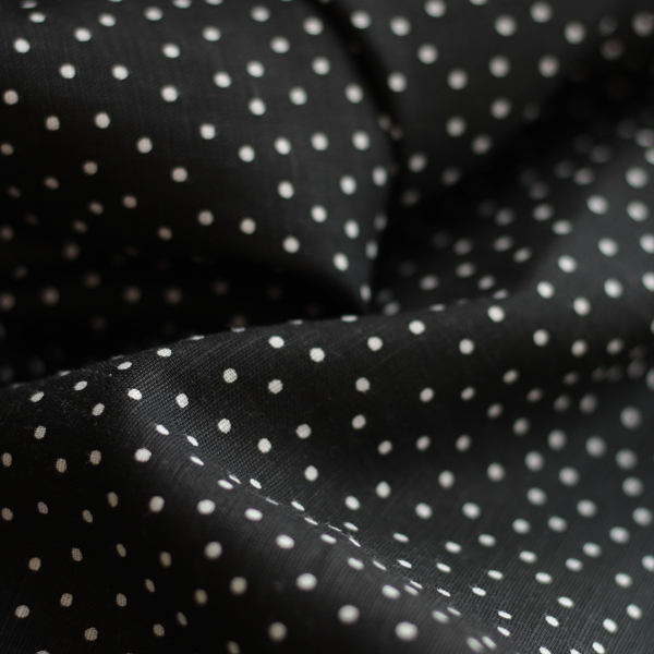 copy of Tissu lin coton lavé à pois fond sable 2