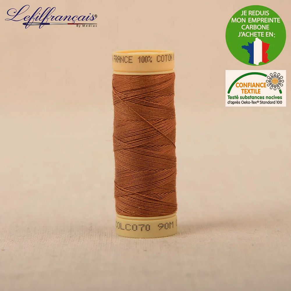 Fil à coudre 100% coton Made in France 90m (coloris au choix)
