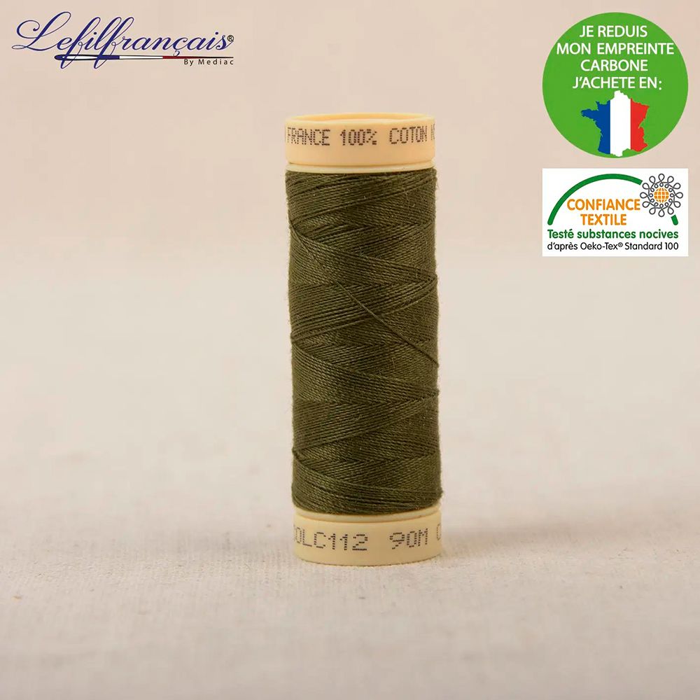Fil à coudre 100% coton Made in France 90m (coloris au choix)