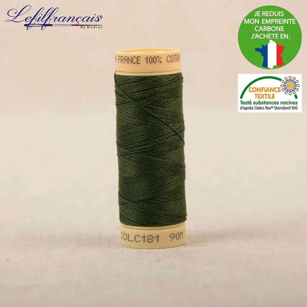 Fil à coudre 100% coton Made in France 90m (coloris au choix)