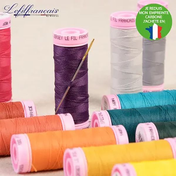 Fil à coudre spécial Jersey Made in France 140m (coloris au choix)