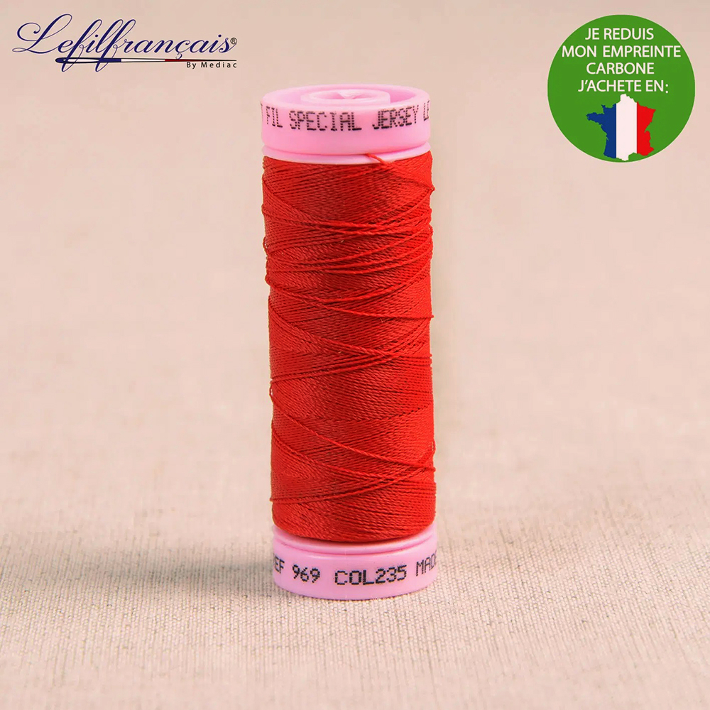 Fil à coudre PTT spécial jersey et mailles bobine 140m Made in France résistant couleur au choix