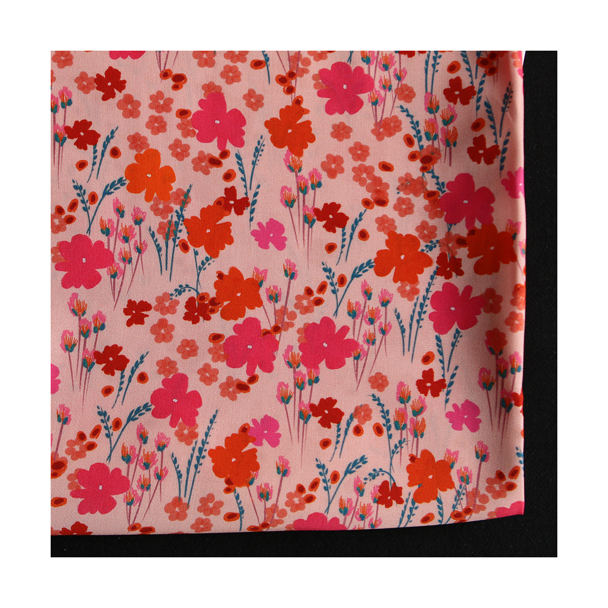 Gabrielle - Viscose Ecovero imprimé corail et rose