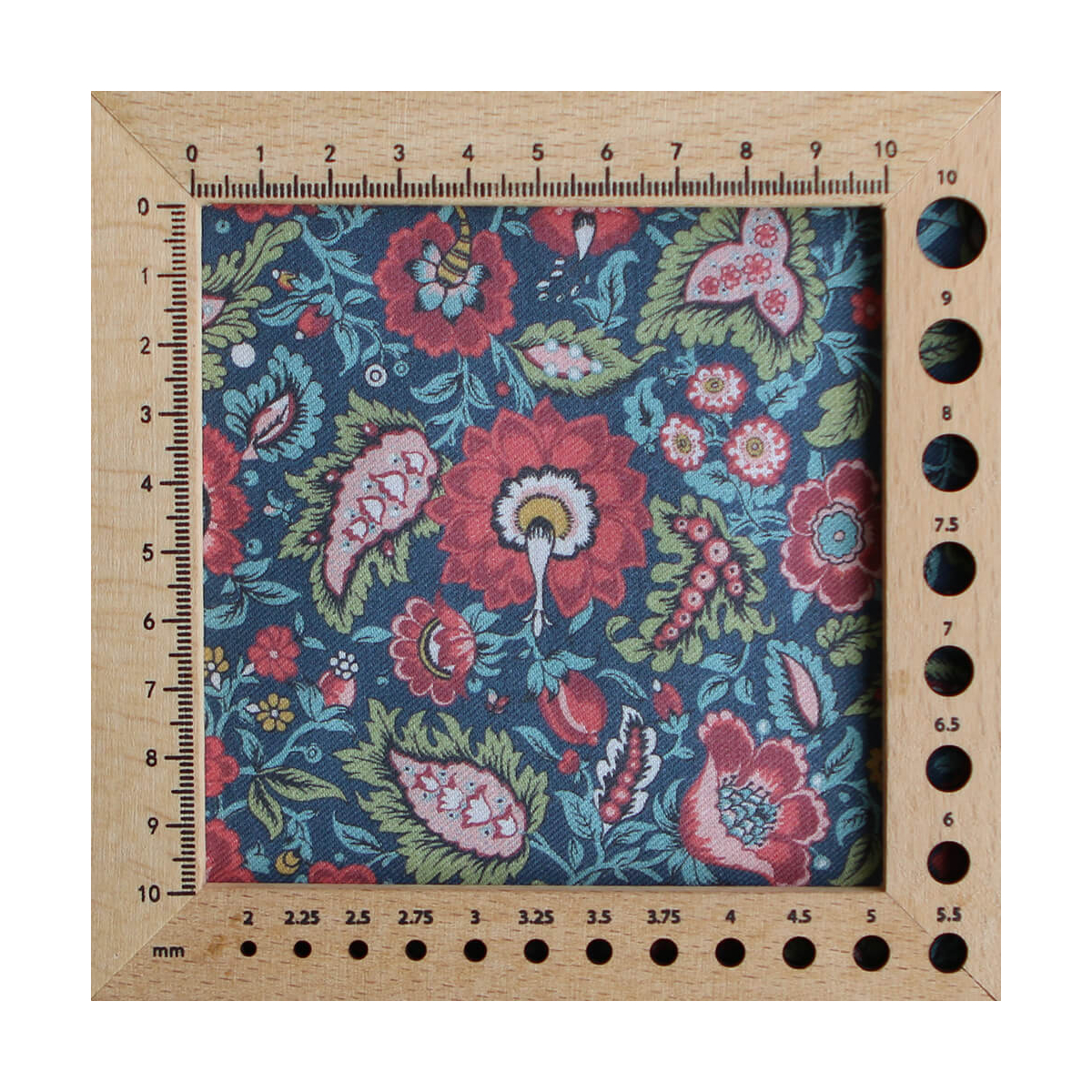 Baïa - Tissu sergé de coton organique fin imprimé fleuri