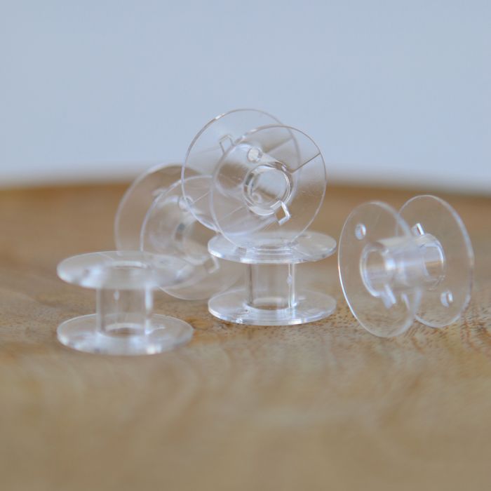 Lot de 5 canettes plates plastique pour machine à coudre